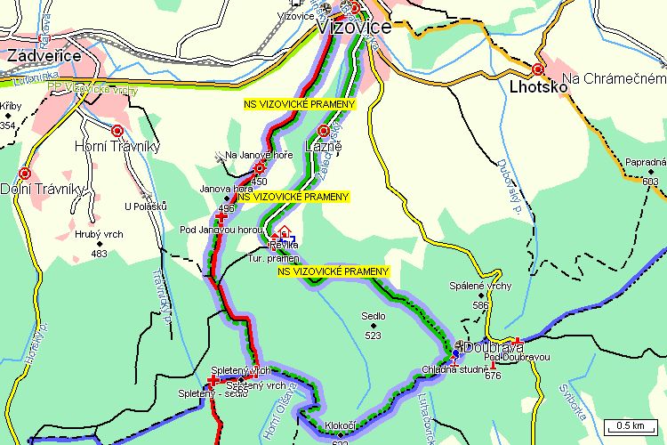 Mapa turistické trasy Mapa turistické trasy