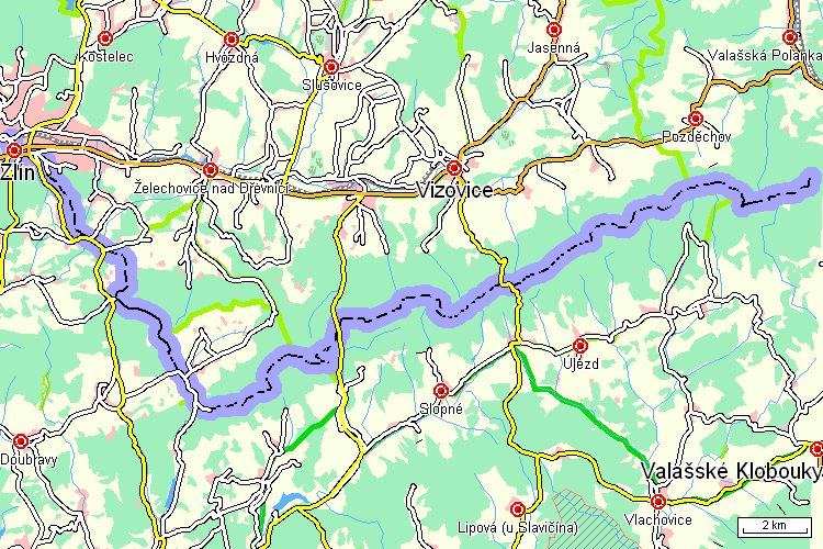 Mapa turistické trasy Mapa turistické trasy