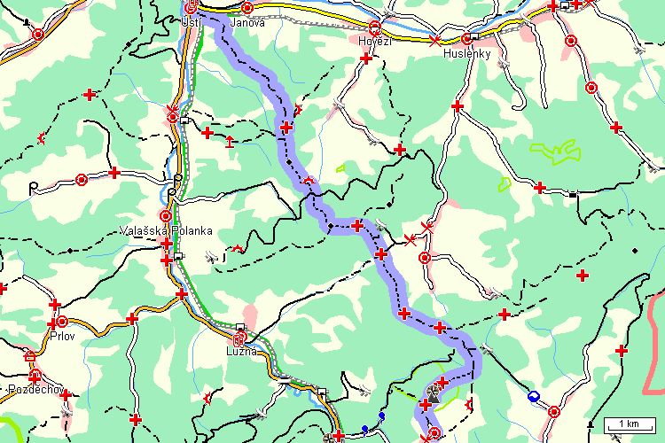 Mapa turistické trasy Mapa turistické trasy