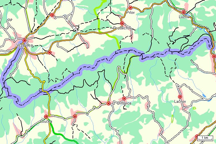 Mapa turistické trasy Mapa turistické trasy