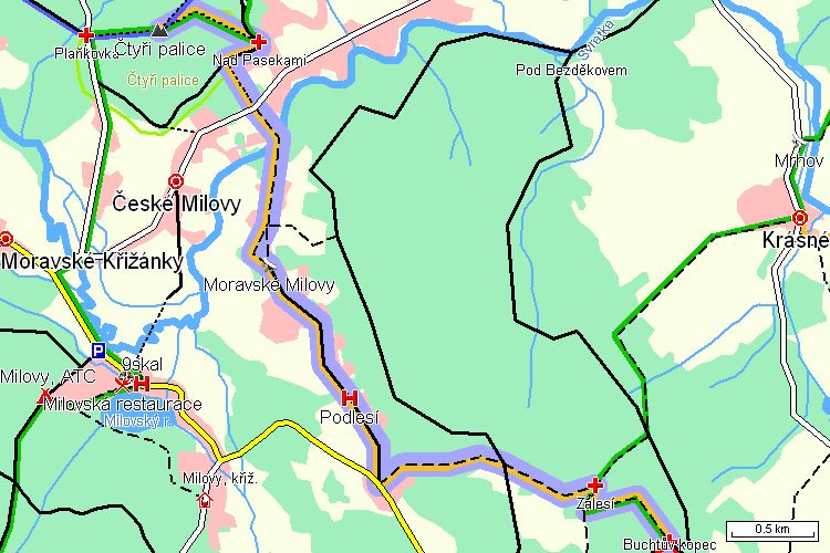 Mapa turistické trasy Mapa turistické trasy