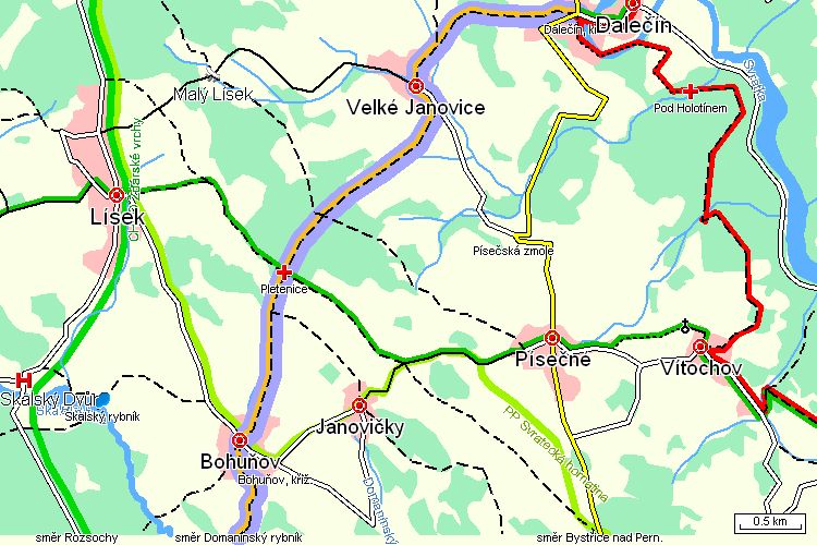 Mapa turistické trasy Mapa turistické trasy