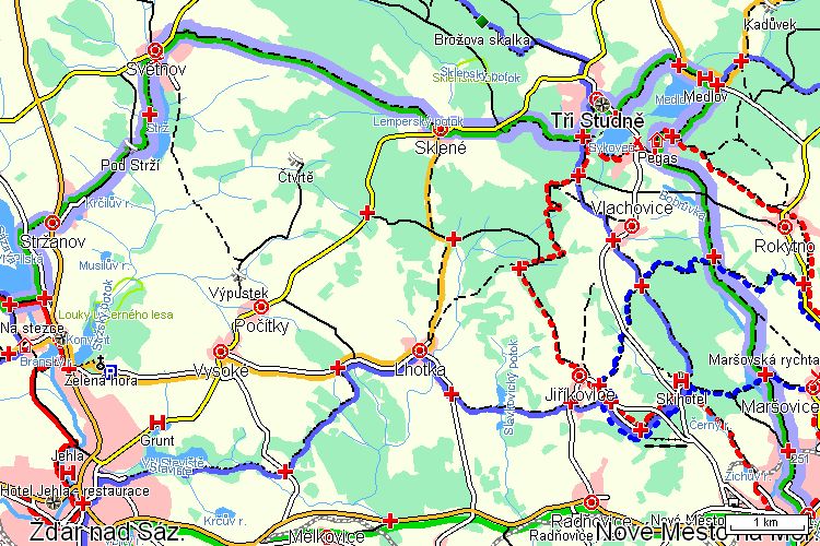 Mapa turistické trasy Mapa turistické trasy