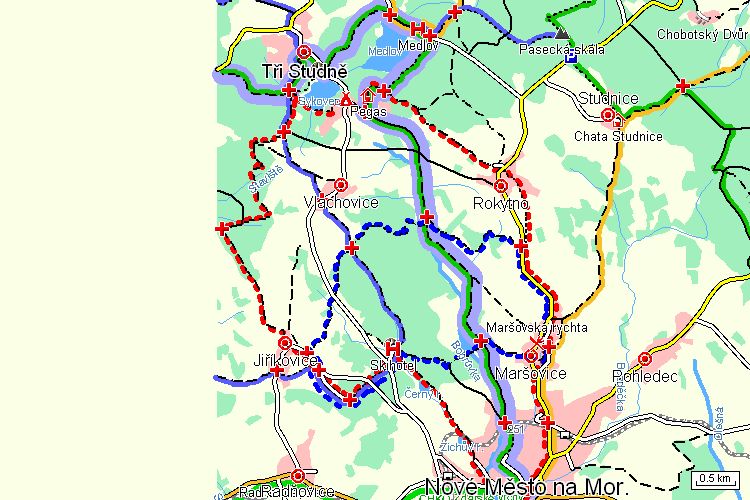 Mapa turistické trasy Mapa turistické trasy
