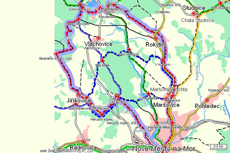 Mapa turistické trasy Mapa turistické trasy