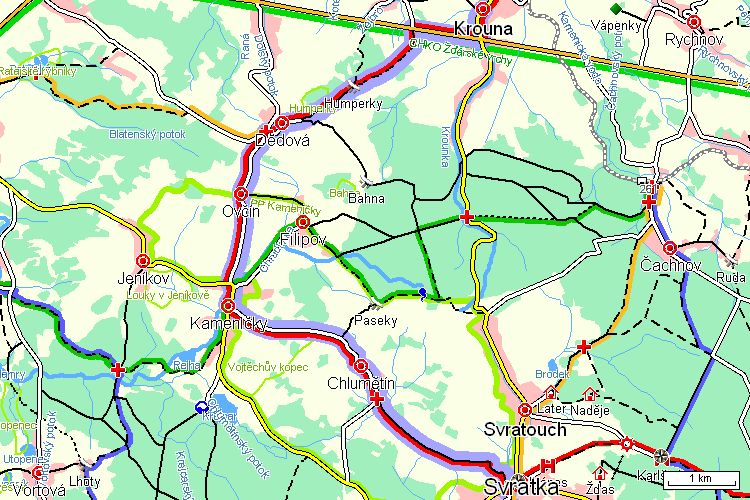 Mapa turistické trasy Mapa turistické trasy