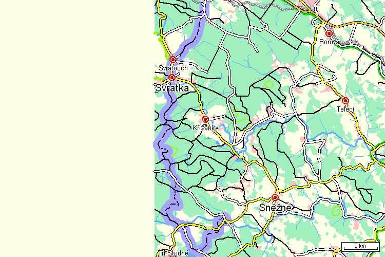 Mapa turistické trasy