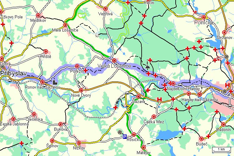Mapa turistické trasy Mapa turistické trasy