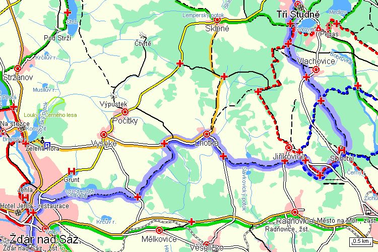 Mapa turistické trasy Mapa turistické trasy