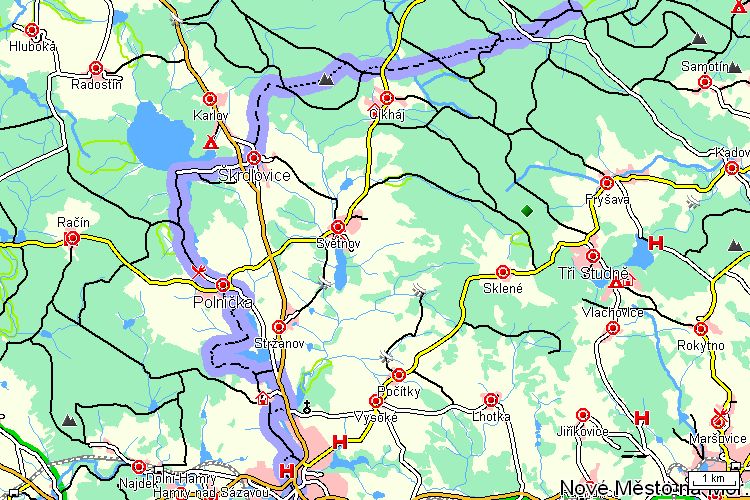 Mapa turistické trasy Mapa turistické trasy