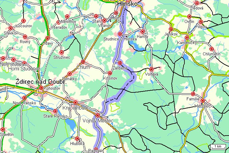 Mapa turistické trasy Mapa turistické trasy