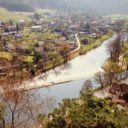 Zbytky hradu Vranov nad údolím Jizery nad obcí Malá Skála