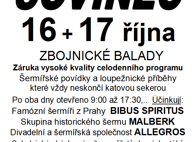 Zbrojnické balady na hradě SOVINCI