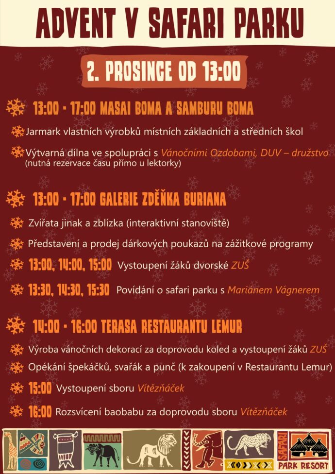 Advent v safari parku. Foto: © Safari park
