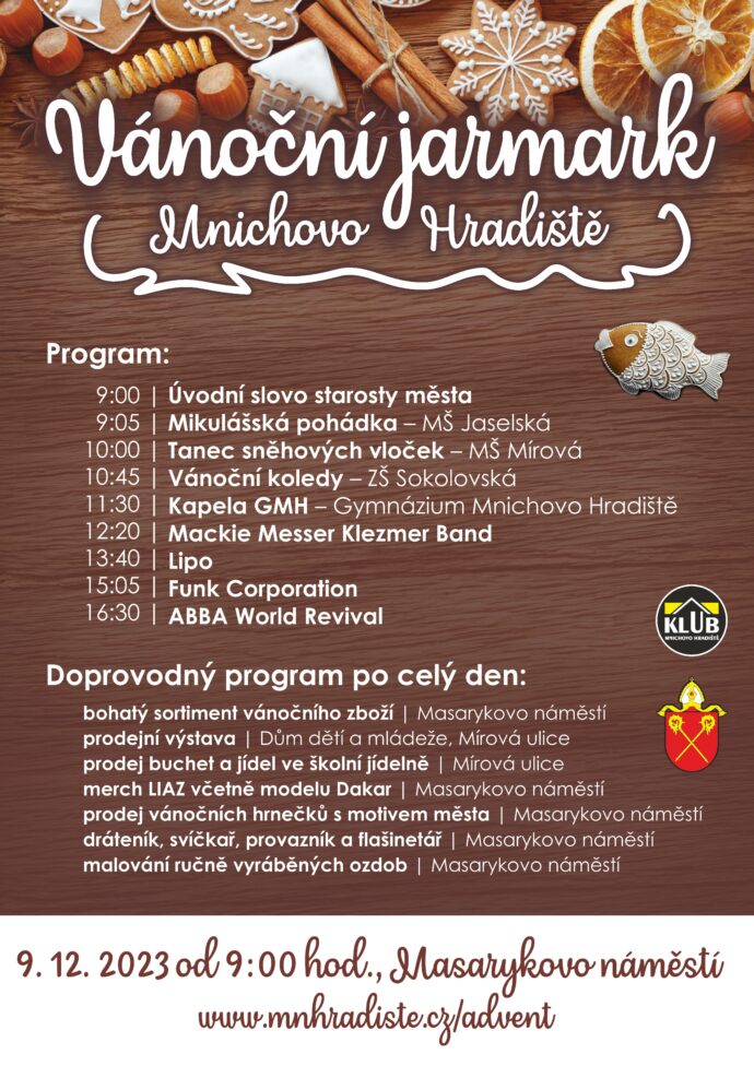 Program vánočního jarmarku. Foto: © Mnichovo Hradiště