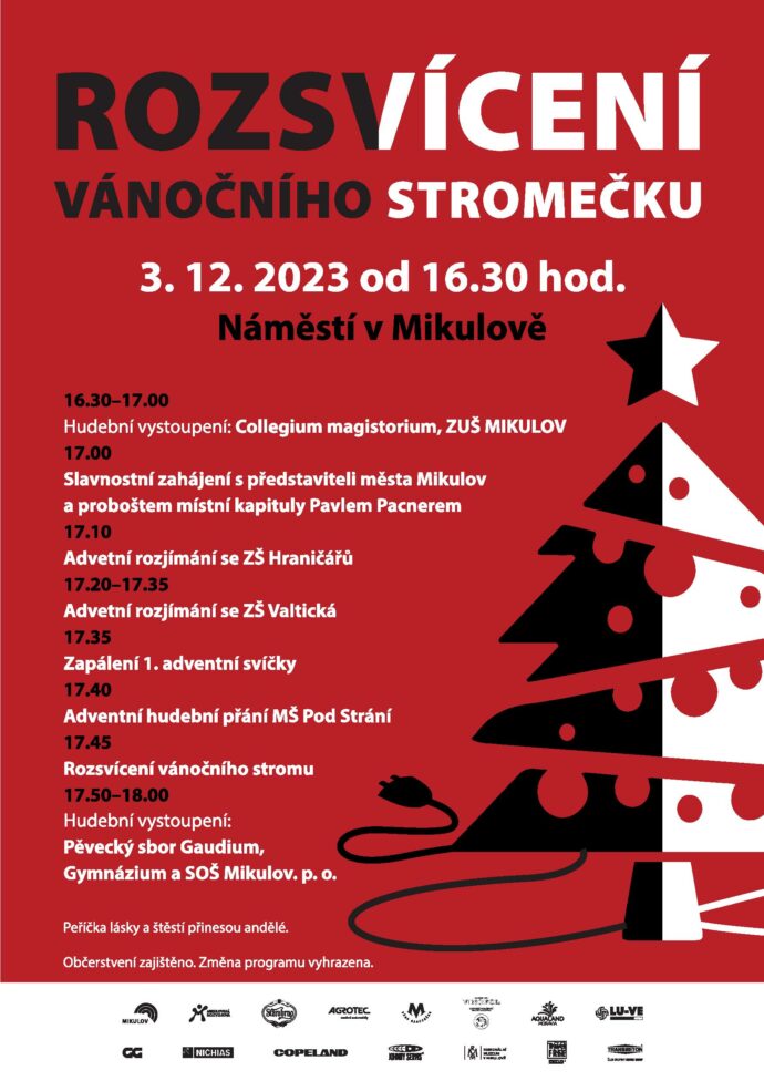 Rozsvícení vánočního stromu. Foto: © Mikulov