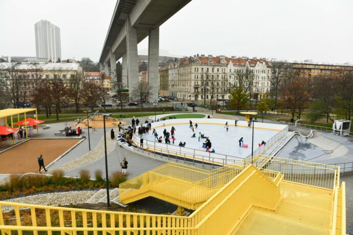 Veřejné bruslení Jammertal v parku Folimanka 2023/2024