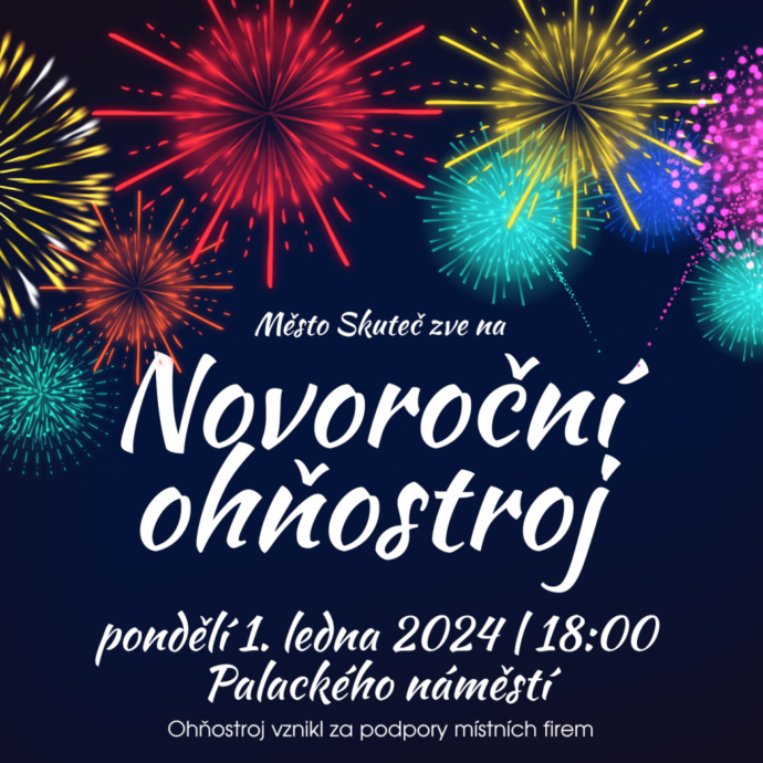 Novoroční ohňostroj. Foto © Město Skuteč