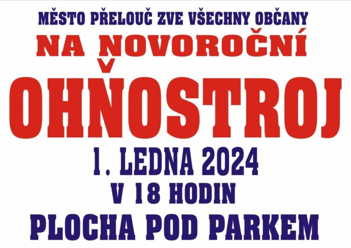 Novoroční ohňostroj Přelouč. Foto © Východní Čechy