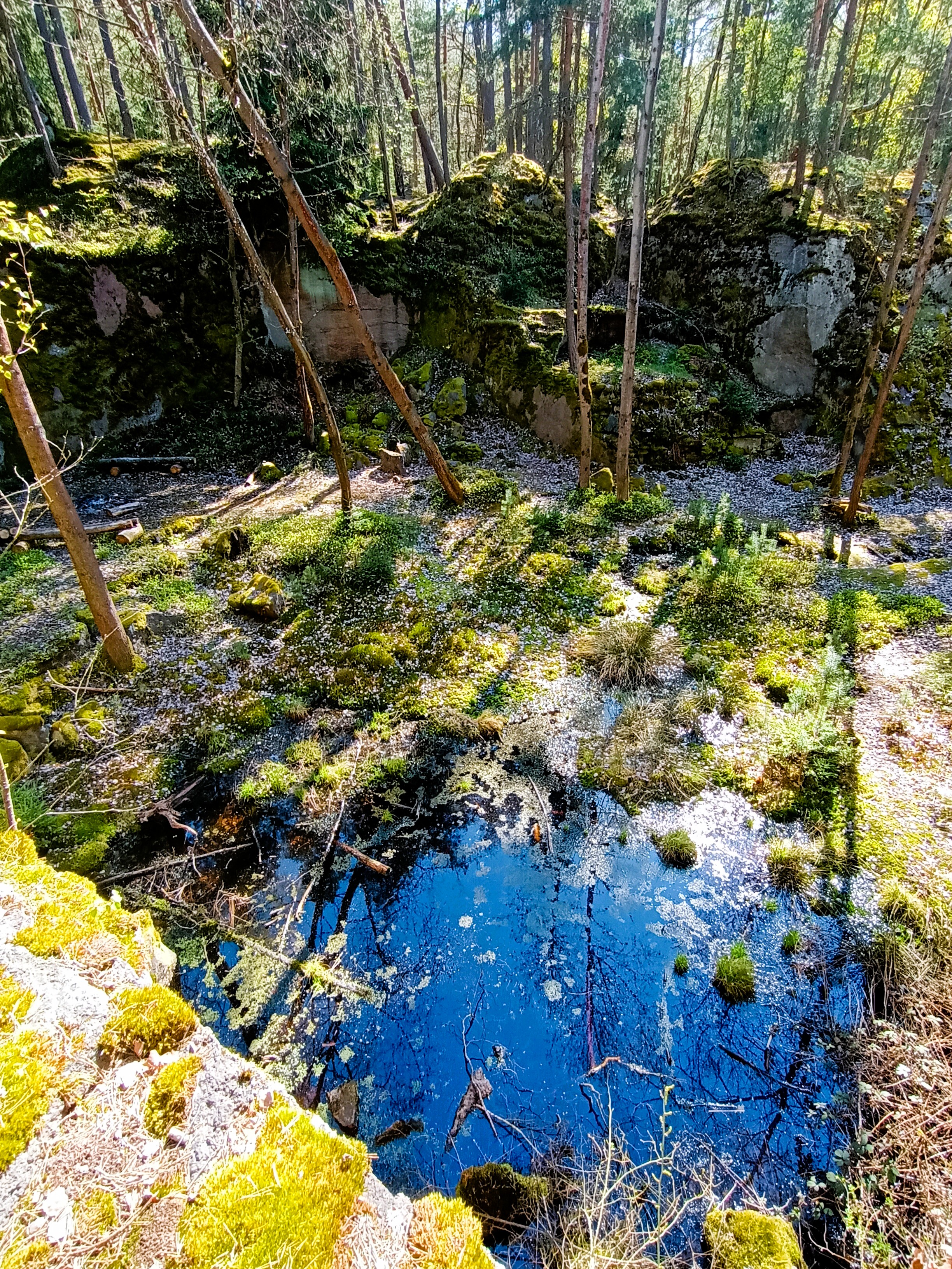 Bývalý Prostřední lom, dnes s jezírkem. © Dr. Libuše Ďurišová