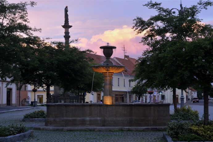 kašna na Masarykově náměstí