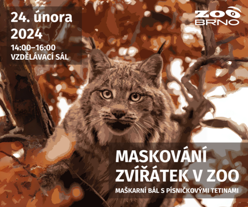 Maskování zvířátek aneb Maškarní bál s písničkovými Tetinami v sobotu 24. února