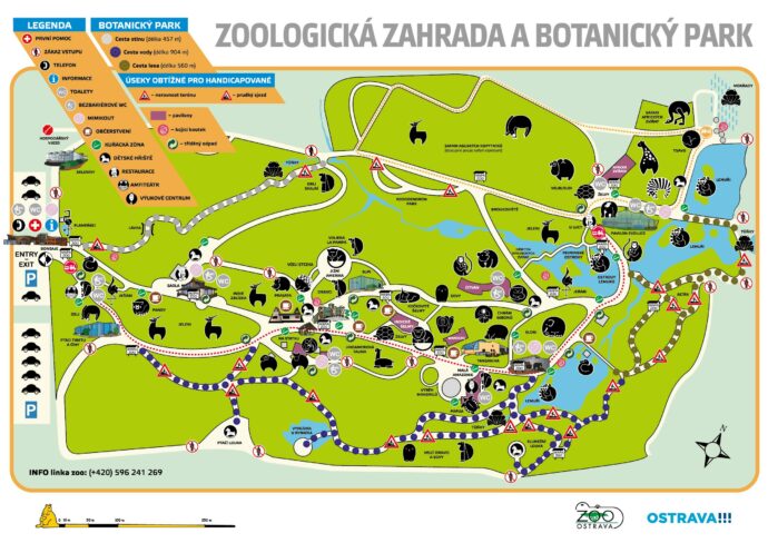 Zoo Ostrava, mapa. Foto © Zoo Ostrava