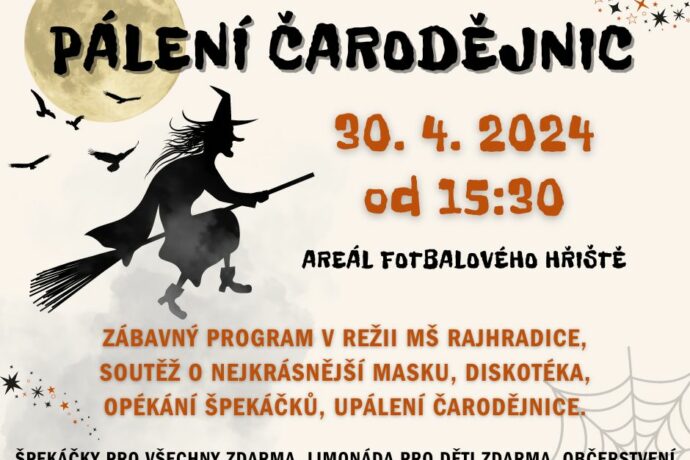 Pálení čarodějnic Rajhradice 2024.