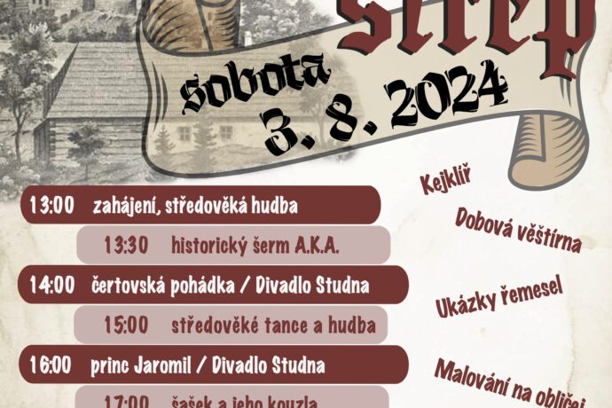 Městské slavnosti Týnecký střep se pořádají na hradě Týnec nad Sázavou
