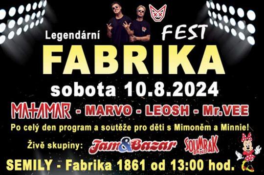 Fabrika Fest 2024 se uskuteční v areálu Fabriky 1861