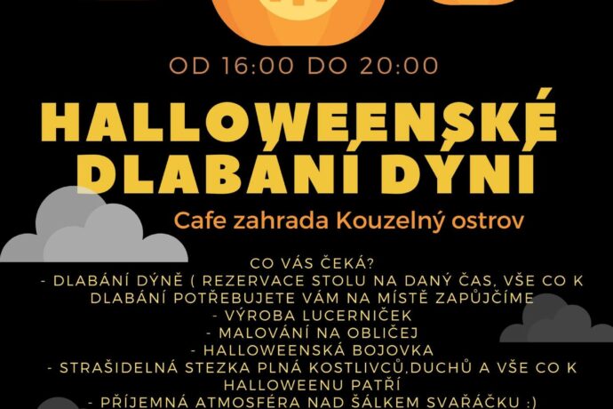 Tradiční halloweenské dlabání dýní, stezka pro děti i rodiče a strašidelná zahrada