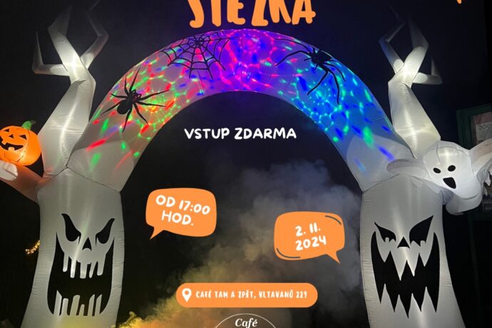 Strašidelná stezka a Halloweenské opékání v areálu Vltavanů