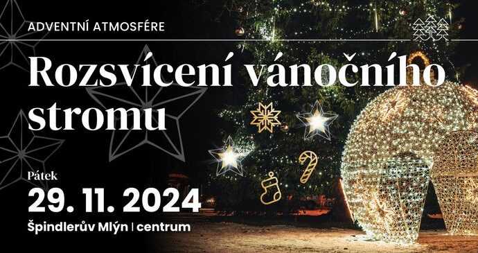 Slavnostní rozsvícení vánočního stromu ve Špindlerově Mlýně