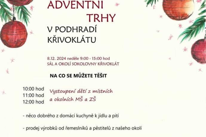 Vánoční trhy v podhradí Křivoklátu 2024