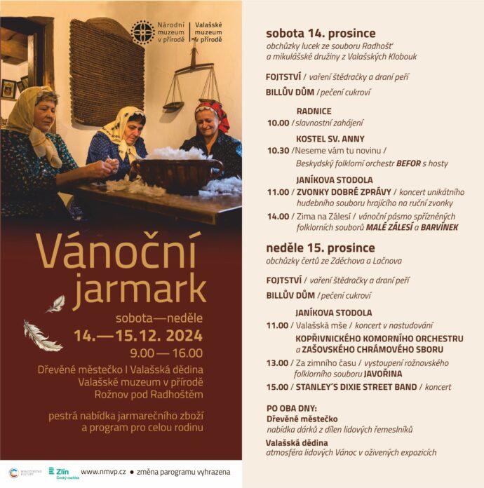 Program, letáček, Vánoční jarmark. Foto © NMvP
