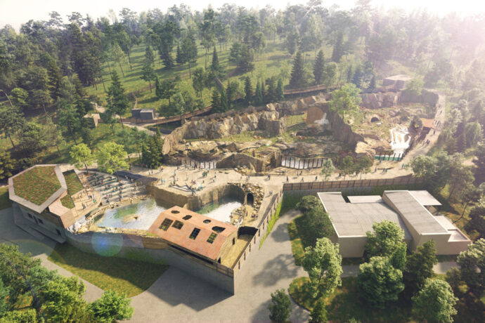 Vizualizace expozičního celku Arktida. Zdroj Zoo Praha