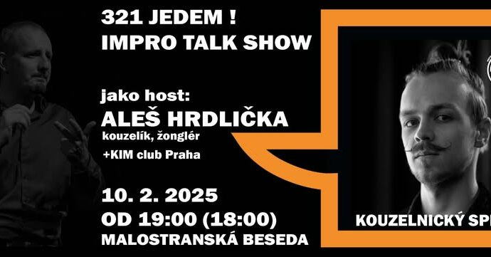 Vyrazte do Malostranské besedy na kouzelnický speciál IMPRO talk show 321JEDEM!