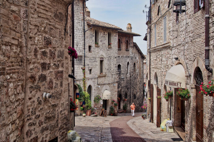 Assisi ulička. Foto © se svolením Jiří Hloušek