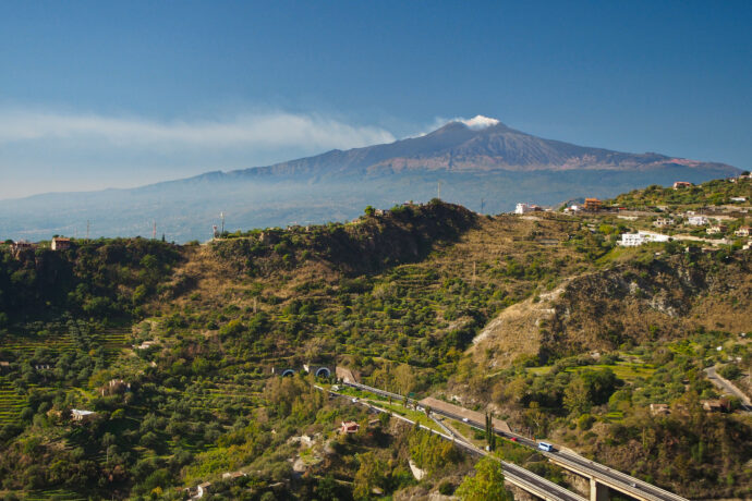 Taormina_pohled na Etnu z parkoviště. Foto © se svolením Jiří Hloušek