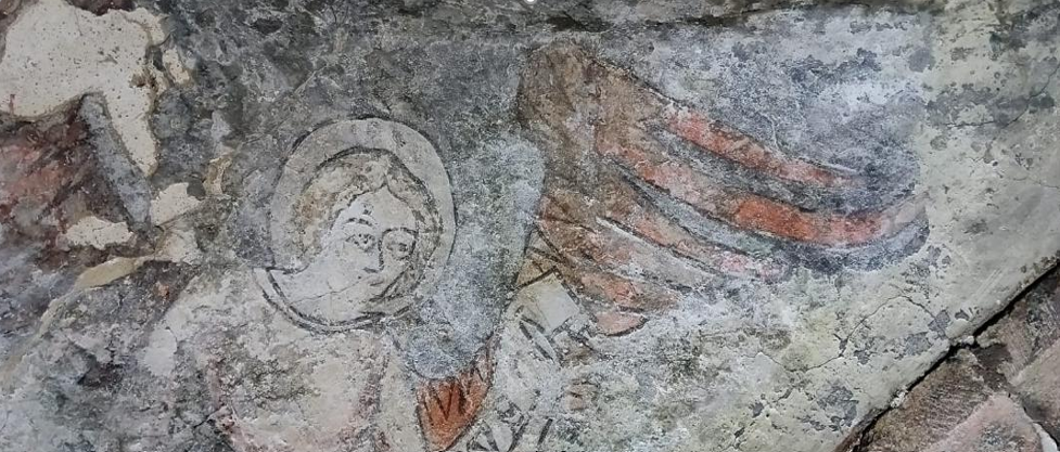 nově odhalený obraz anděla symbolizující evangelistu Matouše, Foto: © NPÚ