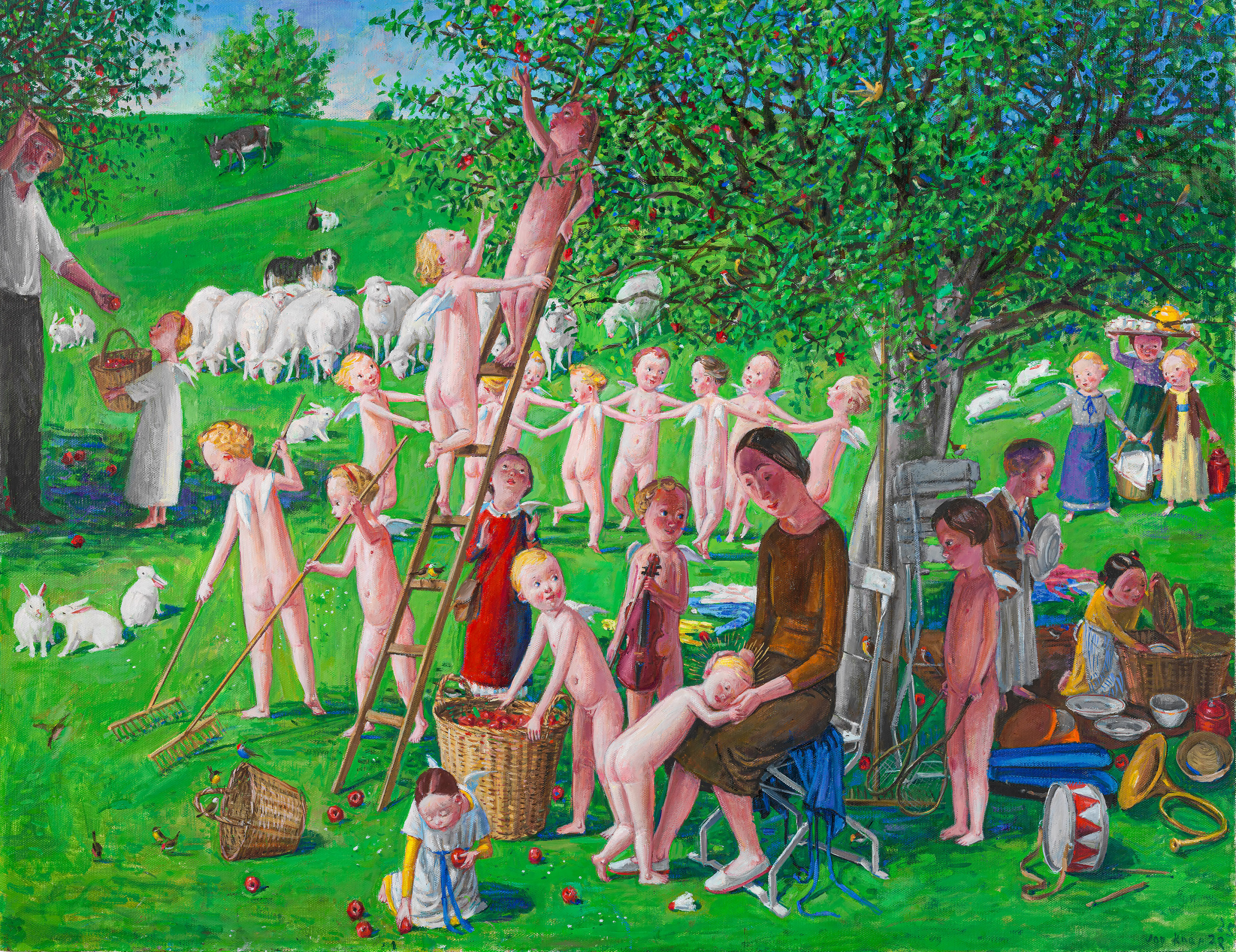 Jan Knap, Bez názvu, 2022, olej na plátně, 85 × 110 cm. Sbírka Jana Knapa