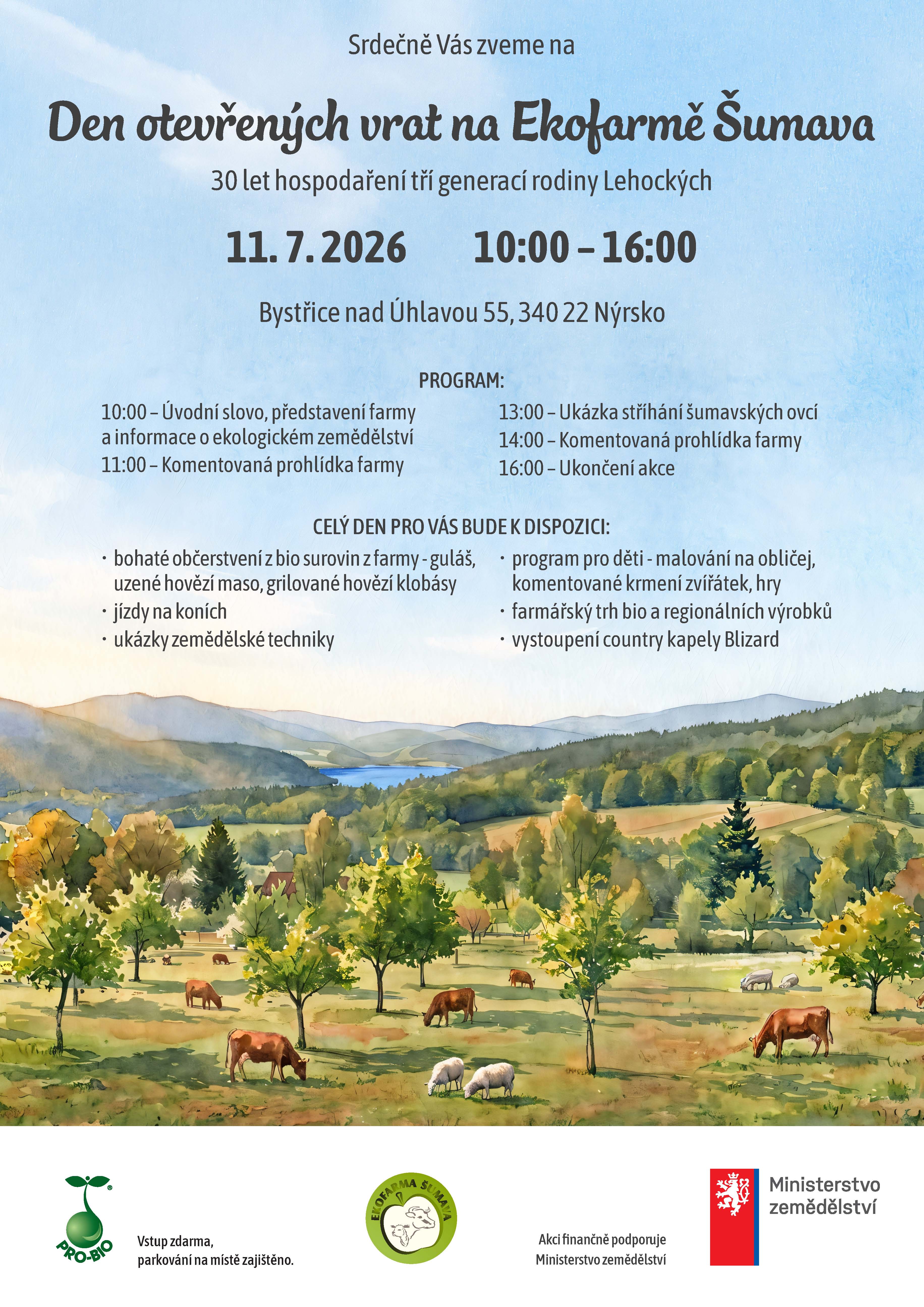 Den otevřených vrat na Ekofarmě Šumava