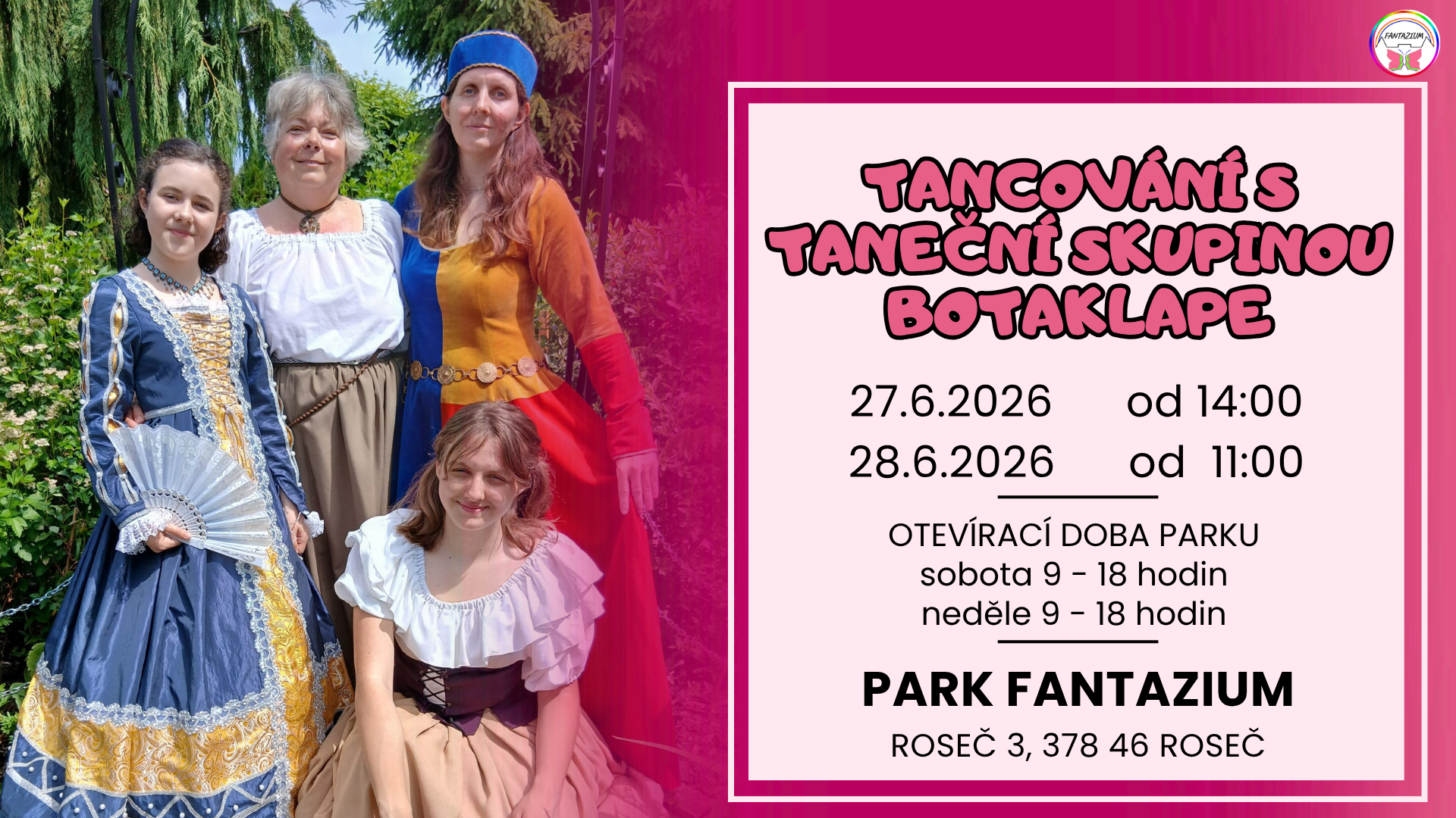 Historické tance v parku Fantazium